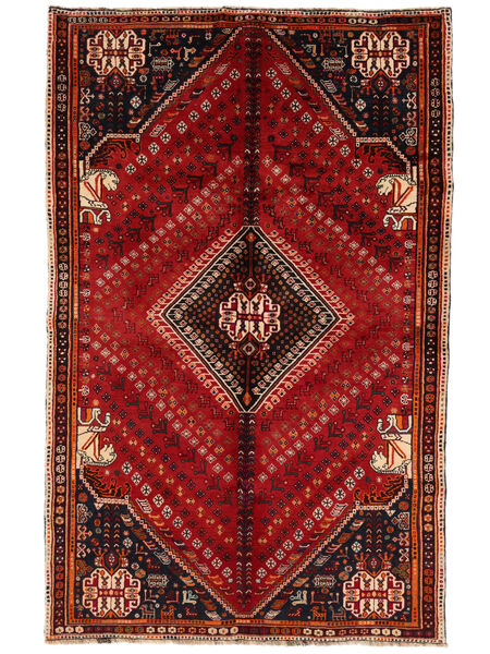  155X243 Ghashghai Fine Covor Dark Red/Negru Persia/Iran
 Carpetvista