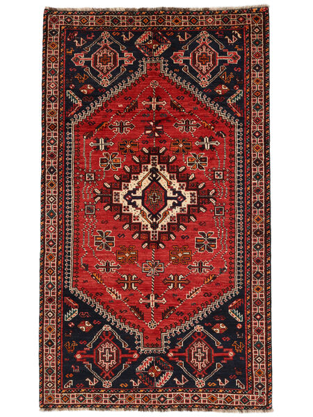  Qashqai Fine Rug 157X268 Persian Wool Black/Dark Red Small Carpetvista