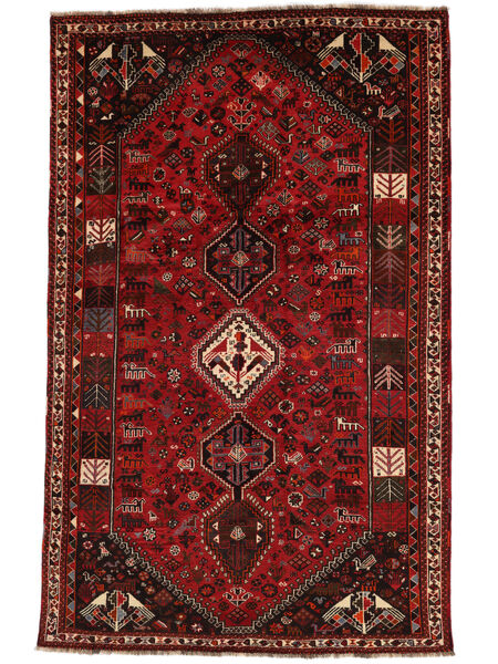  Persian Qashqai Fine Rug 171X267 Black/Dark Red Carpetvista