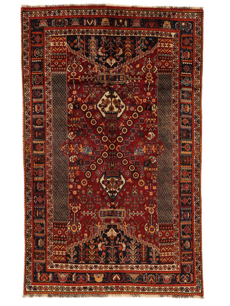  Itämainen Ghashghai Fine Matot Matto 160X258 Musta/Tummanpunainen Villa, Persia/Iran Carpetvista