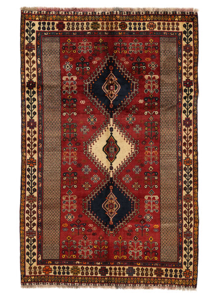  Orientalischer Ghashghai Fine Teppich 158X244 Schwarz/Dunkelrot Wolle, Persien/Iran Carpetvista