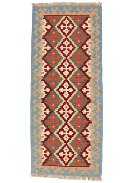 84X196 Tappeto Kilim Ghashghai Orientale Passatoie Rosso Scuro/Arancione (Persia/Iran) Carpetvista