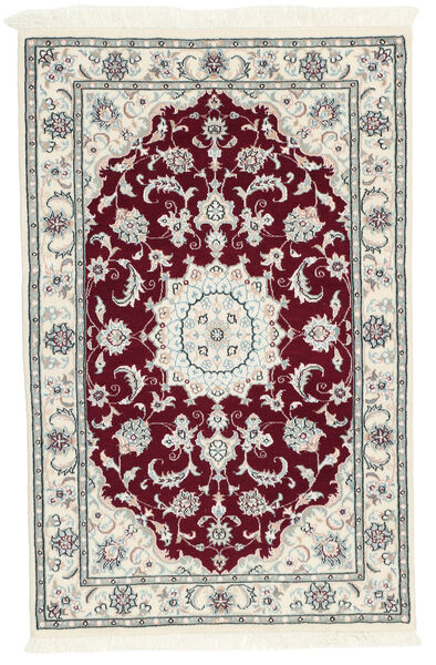  Orientalischer Nain 9La Sherkat Farsh Teppich 82X127 Schwarz/Beige Wolle, Persien/Iran