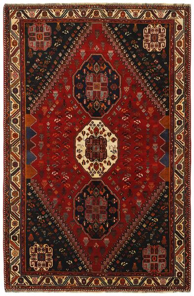 Χαλι Περσικό Qashqai 178X271 Μαύρα/Σκούρο Κόκκινο (Μαλλί, Περσικά/Ιρανικά)