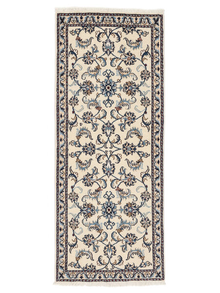 77X190 Nain Teppich Orientalischer Läufer Beige/Braun (Wolle, Persien/Iran) Carpetvista