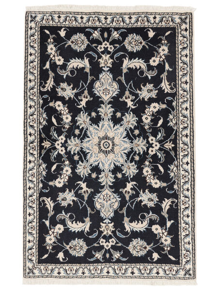  Persian Nain Rug 90X140 Black/Dark Grey Carpetvista