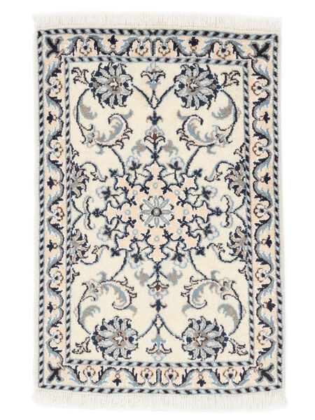59X87 Nain Rug Oriental Beige/Dark Grey (Wool, Persia/Iran) Carpetvista