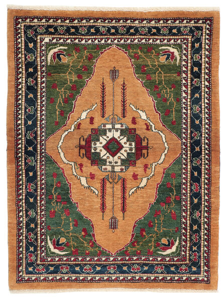 Gabbeh Kashkooli Rug 110X142 Black/Brown Wool, Persia/Iran