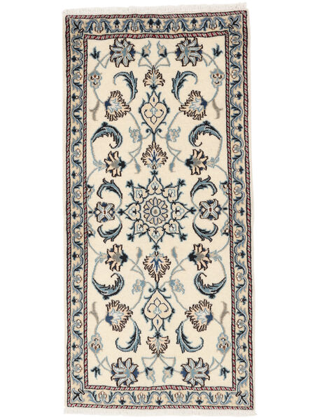  Orientalischer Nain Teppich 69X145 Beige/Braun Wolle, Persien/Iran Carpetvista