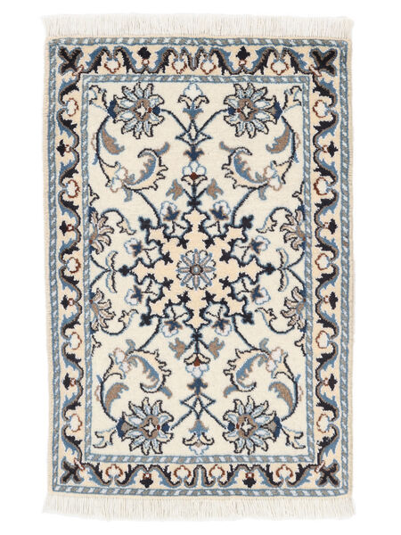  Persischer Nain Teppich 59X89 Beige/Dunkelgrau (Wolle, Persien/Iran)