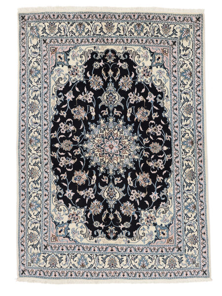 Nain Rug Rug 151X215 Dark Grey/Black Wool, Persia/Iran Carpetvista