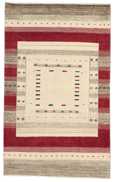  Persischer Gabbeh Persisch Fine Teppich 101X164 Beige/Dunkelrot (Wolle, Persien/Iran)
