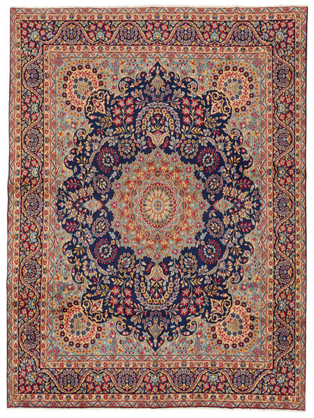 Kerman Teppich 292X395 Dunkelrot/Braun Großer Wolle, Persien/Iran Carpetvista