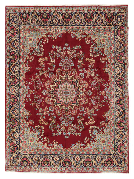 Alfombra Oriental Kerman 294X394 Rojo Oscuro/Marrón Grande (Lana, Persia/Irán)