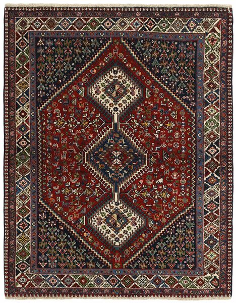  Persisk Yalameh Teppe 152X191 Svart/Brun (Ull, Persia/Iran)