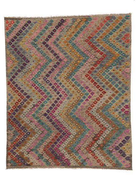205X241 絨毯 オリエンタル キリム アフガン オールド スタイル 茶色/ブラック (ウール, アフガニスタン) Carpetvista