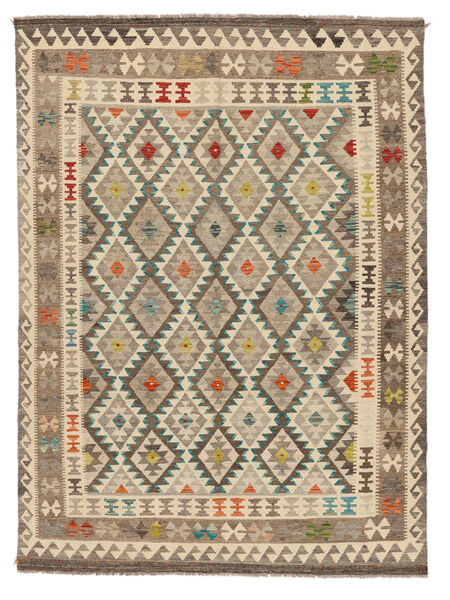  Kelim Afghan Old Style Matta 179X242 Brun/Orange Carpetvista