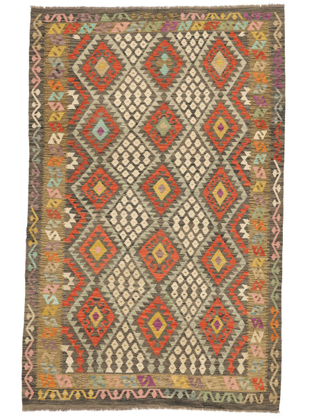 Tapete Oriental Kilim Afegão Old Style 189X294 Castanho/Laranja (Lã, Afeganistão)