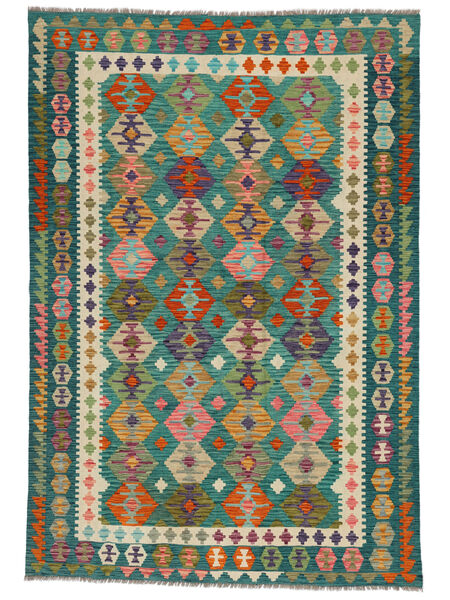  205X297 Kilim Afghan Old Style Rug Wool, Carpetvista