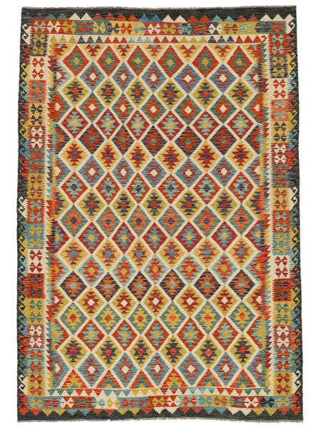 絨毯 キリム アフガン オールド スタイル 200X290 オレンジ/ダークレッド (ウール, アフガニスタン)