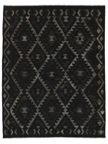  Kelim Afghan Old Stil Teppich 153X191 Schwarz Carpetvista