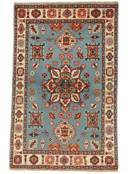98X155 Kazak Fine Teppich Orientalischer Grün/Braun (Wolle, Afghanistan) Carpetvista