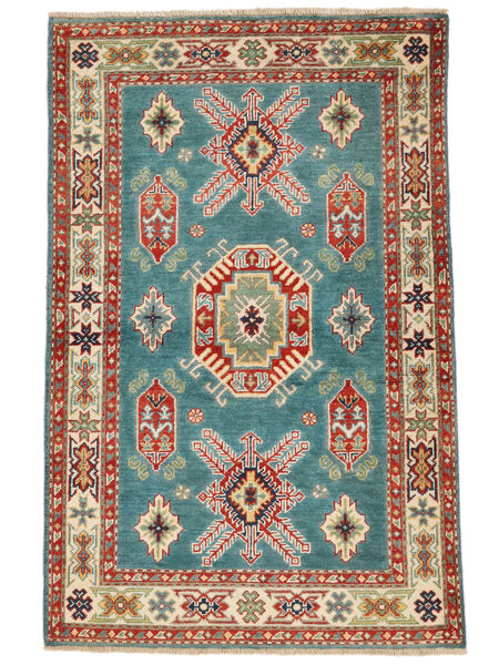 95X148 絨毯 オリエンタル カザック Fine ダークターコイズ/ダークレッド (ウール, アフガニスタン) Carpetvista