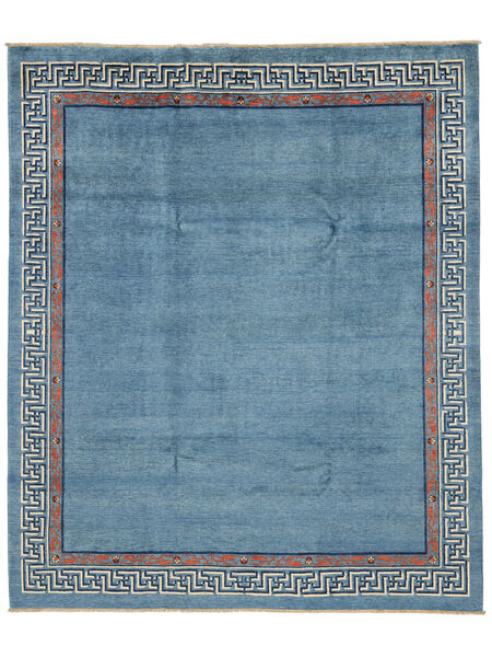 絨毯 オリエンタル カザック Fine Mongolian 246X295 ダークブルー/茶色 (ウール, アフガニスタン)