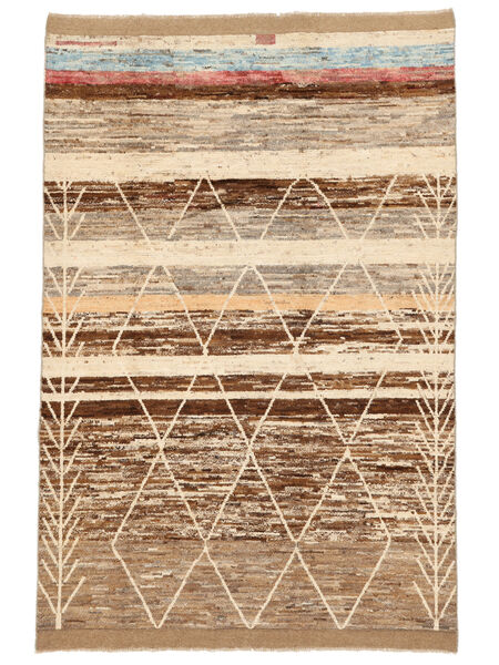198X289 Berber Style Rug Modern Brown/Orange (Wool, Afghanistan) Carpetvista