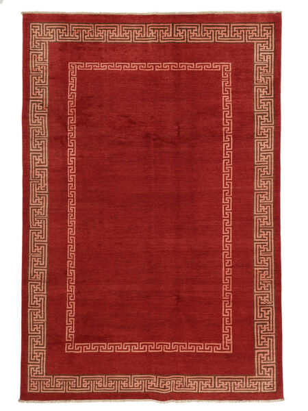 Kazak Fine Mongolian Teppich 194X292 Dunkelrot/Rot Wolle, Afghanistan Carpetvista
