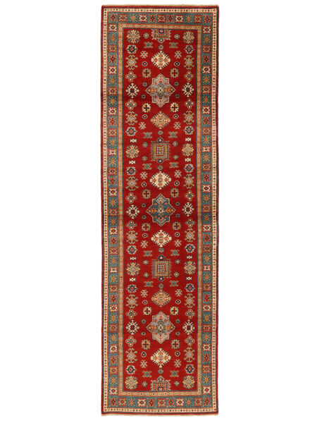 Kazak Fine Rug 83X294 Runner
 Dark Red/Brown Wool, Afghanistan Carpetvista