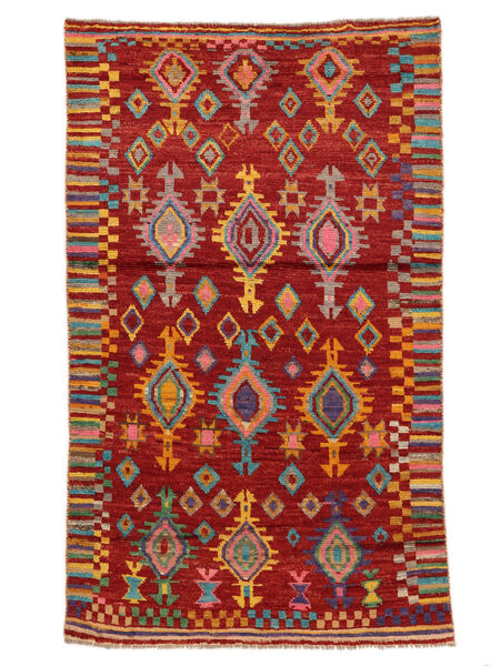  Moroccan Berber - Afghanistan 115X190 Tapete Lã Vermelho Escuro/Castanho Pequeno Carpetvista