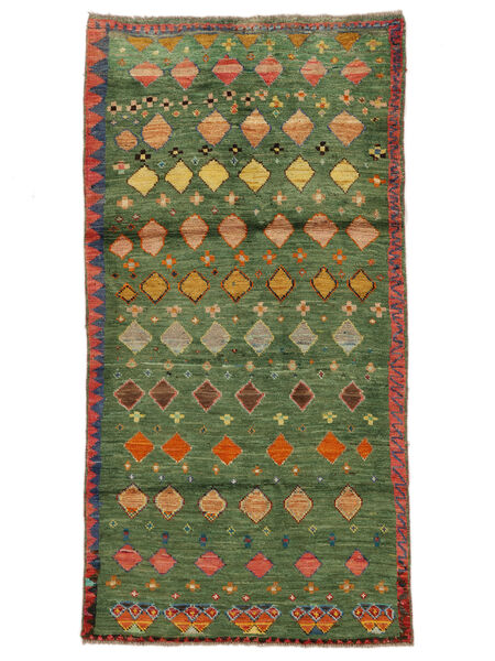 Tappeto Moroccan Berber - Afghanistan 102X197 Verde Scuro/Marrone (Lana, Afghanistan)