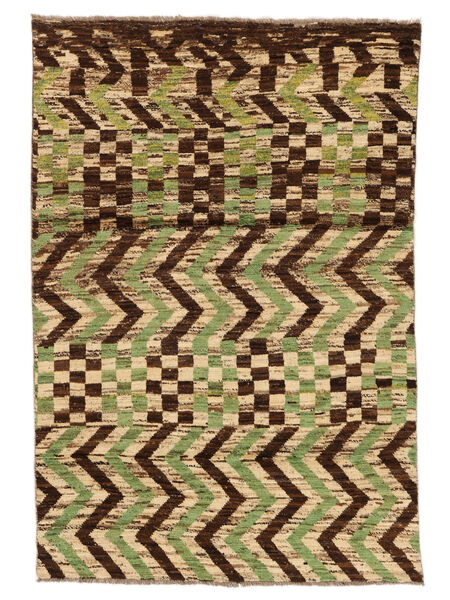  Moroccan Berber - Afghanistan 125X181 Wool Rug Black/Brown Small Carpetvista