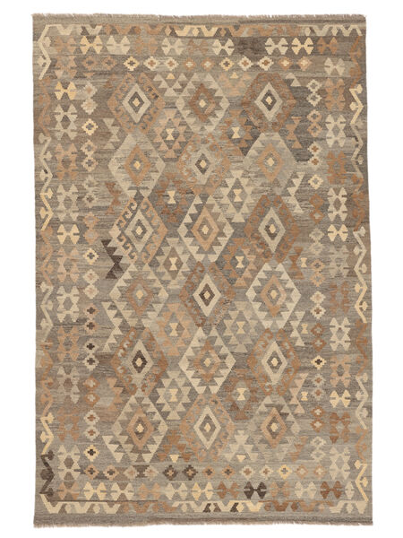 絨毯 オリエンタル キリム アフガン オールド スタイル 195X292 茶色/オレンジ (ウール, アフガニスタン)