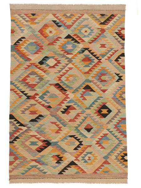 197X299 Kilim Ariana Trend Rug Modern Brown/Orange (Wool, Afghanistan) Carpetvista