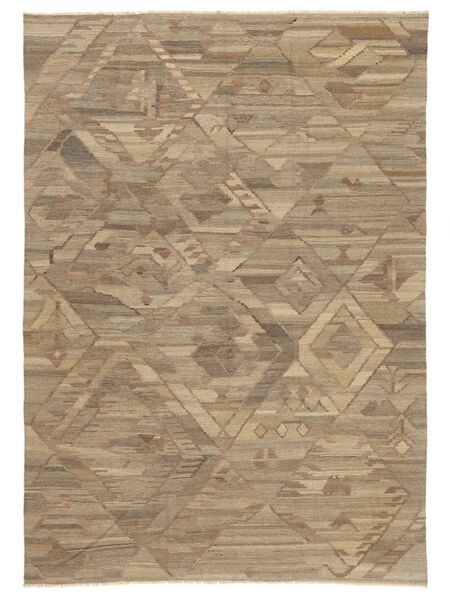 209X295 Kelim Afghan Old Stil Teppich Orientalischer Braun/Orange (Wolle, Afghanistan) Carpetvista