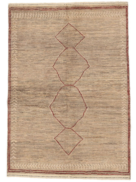 Tapete Berber Style 144X203 Castanho/Laranja (Lã, Afeganistão)