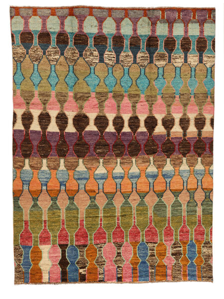 Moroccan Berber - Afghanistan Teppich 210X289 Braun/Schwarz Wolle, Afghanistan Carpetvista