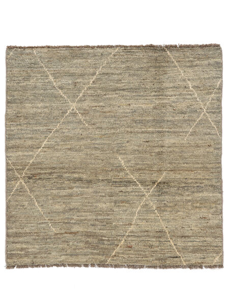 99X99 絨毯 Berber スタイル モダン 正方形 茶色/オレンジ (ウール, アフガニスタン) Carpetvista