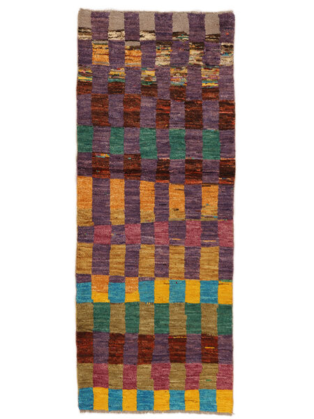 絨毯 Moroccan Berber - Afghanistan 78X202 廊下 カーペット ブラック/茶色 (ウール, アフガニスタン)