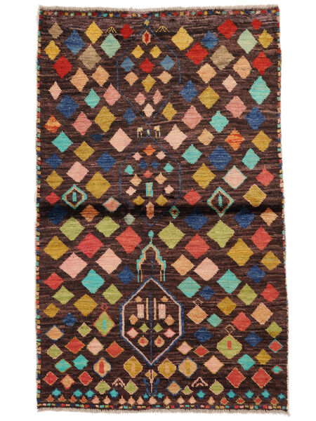  Moroccan Berber - Afghanistan 92X147 Gyapjúszőnyeg Fekete/Barna Kicsi Carpetvista