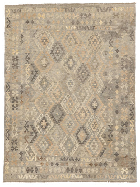  Orientalischer Kelim Afghan Old Stil Teppich 214X283 Orange/Braun Wolle, Afghanistan Carpetvista