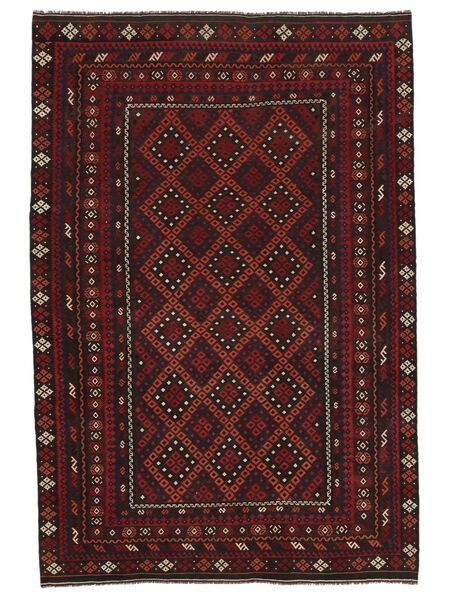  Orientalisk Kelim Maimane Matta 253X379 Svart/Mörkröd Stor Ull, Afghanistan Carpetvista