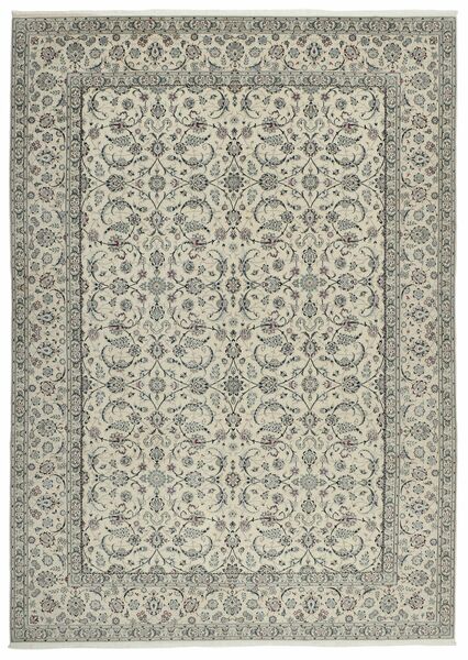  Orientalischer Nain 4La Teppich 250X358 Grün/Dunkelgrün Großer Wolle, Persien/Iran