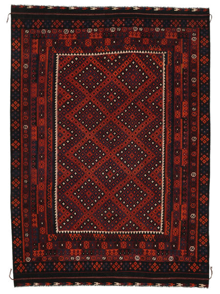 257X364 Tapete Oriental Kilim Maimane Preto/Vermelho Escuro Grande (Lã, Afeganistão) Carpetvista