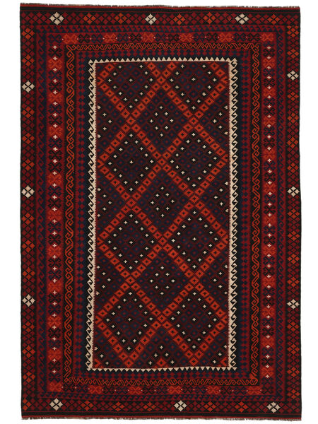Χαλι Ανατολής Κιλίμ Μαιμανε 252X377 Μαύρα/Σκούρο Κόκκινο Μεγαλα (Μαλλί, Αφγανικά)
