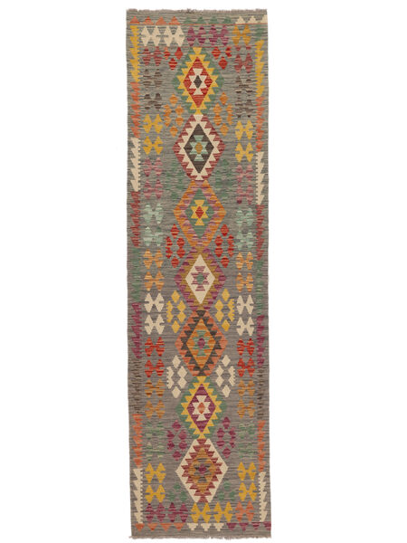 Tapete Oriental Kilim Afegão Old Style 80X300 Passadeira Castanho/Laranja (Lã, Afeganistão)