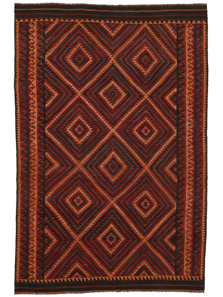  Oriental Kilim Maimane Rug 263X395 Black/Dark Red Large Wool, Afghanistan Carpetvista