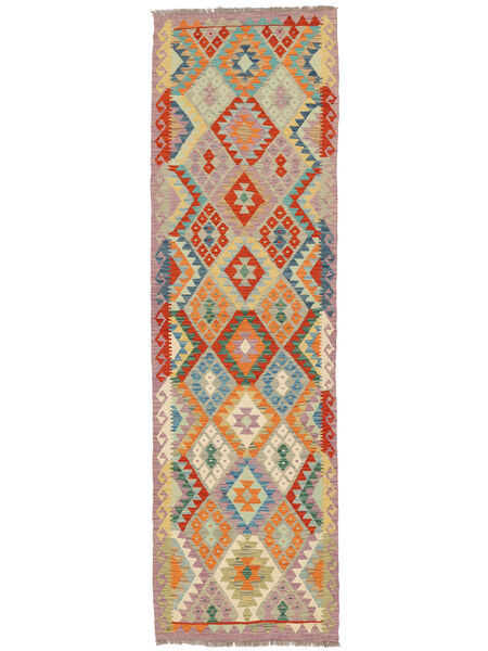 86X290 Tapis D'orient Kilim Afghan Old Style De Couloir Orange/Marron (Laine, Afghanistan) Carpetvista